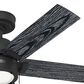 Hunter Erling 44" Ceiling Fan with LED Light in Matte Black, , large