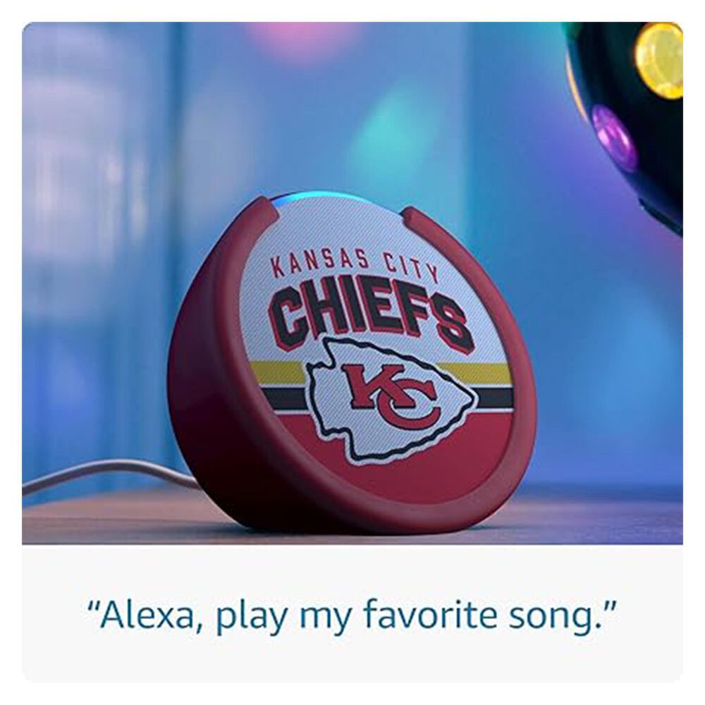 Amazon Echo Pop (newest model) | Officially Licensed NFL Limited-Edition | Kansas City Chiefs ('25-26 Season Design), , large