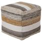Ashley Josalind Pouf in White, Honey, Gray and Brown, , large