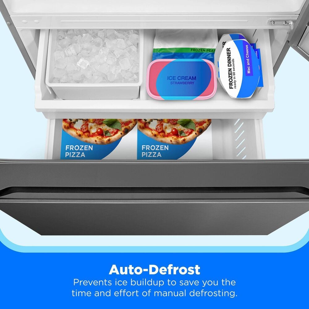 Midea 23 Cu. Ft. Counter-Depth Bottom-Freezer Refrigerator in Stainless Steel, , large