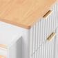 HOMLUX 56" Kitchen Island with Drop Leaf in White, , large