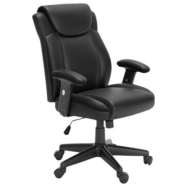 Ashley Corbindale Swivel Desk Chair in Black, , large