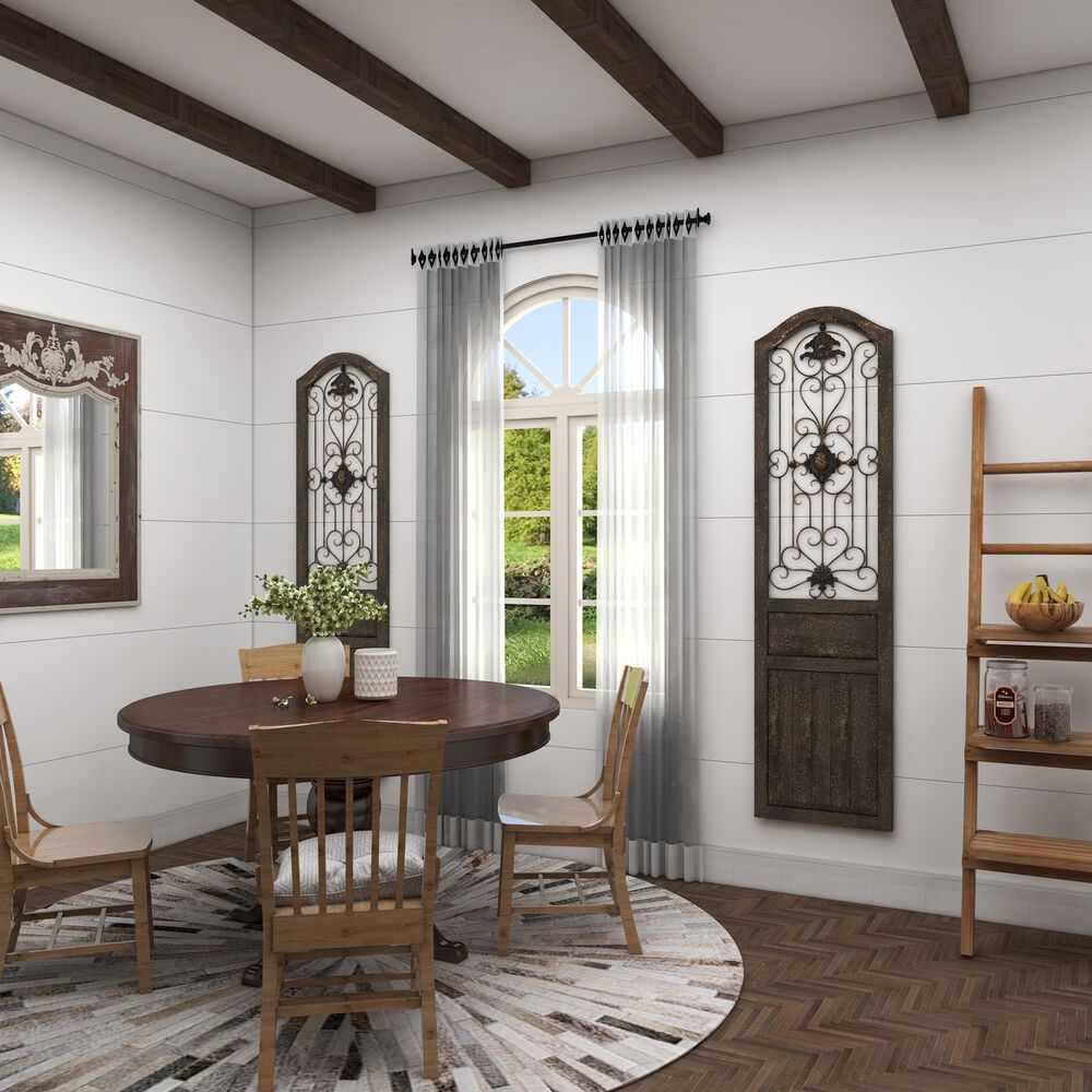 Maple and Jade 72&quot; x 19&quot; Wall Decor in Distressed Brown, , large