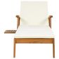Hearth and Haven Outdoor Chaise Lounge with Armrest in Cream, , large