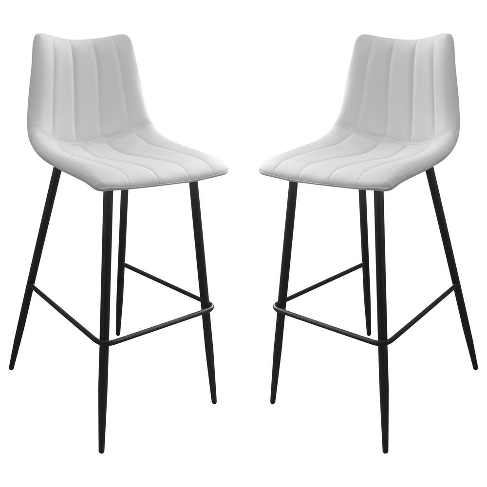 Moe's Home Collection Alibi Barstool in White (Set of 2), , large