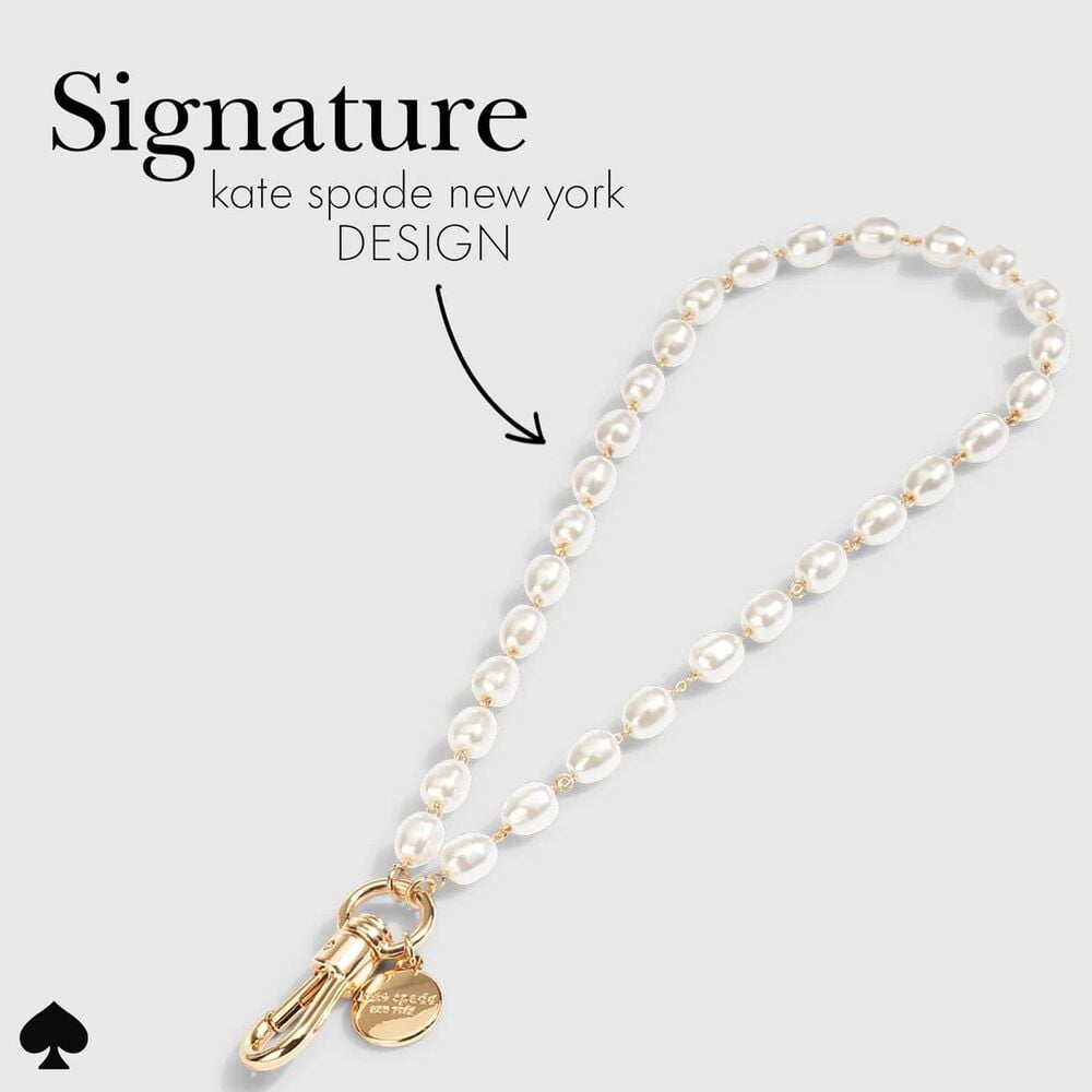 Kate Spade Phone Charm in Sea Pearl, , large