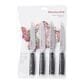 KitchenAid Gourmet 4-Piece Steak Knife Set in Stainless Steel and Black, , large