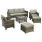HOMLUX 6-Piece Outdoor Conversation Set in Dark Gray, , large