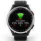 Garmin Approach S44 43mm Golf Smartwatch Silver Aluminum Bezel Case with Black Silicone Band, , large