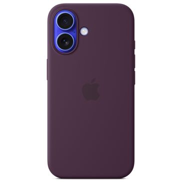Apple Silicone Case with MagSafe for iPhone 16 in Plum, , large