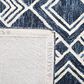 Safavieh Micro-Loop MLP154N 2"3" x 7" Navy and Ivory Runner, , large