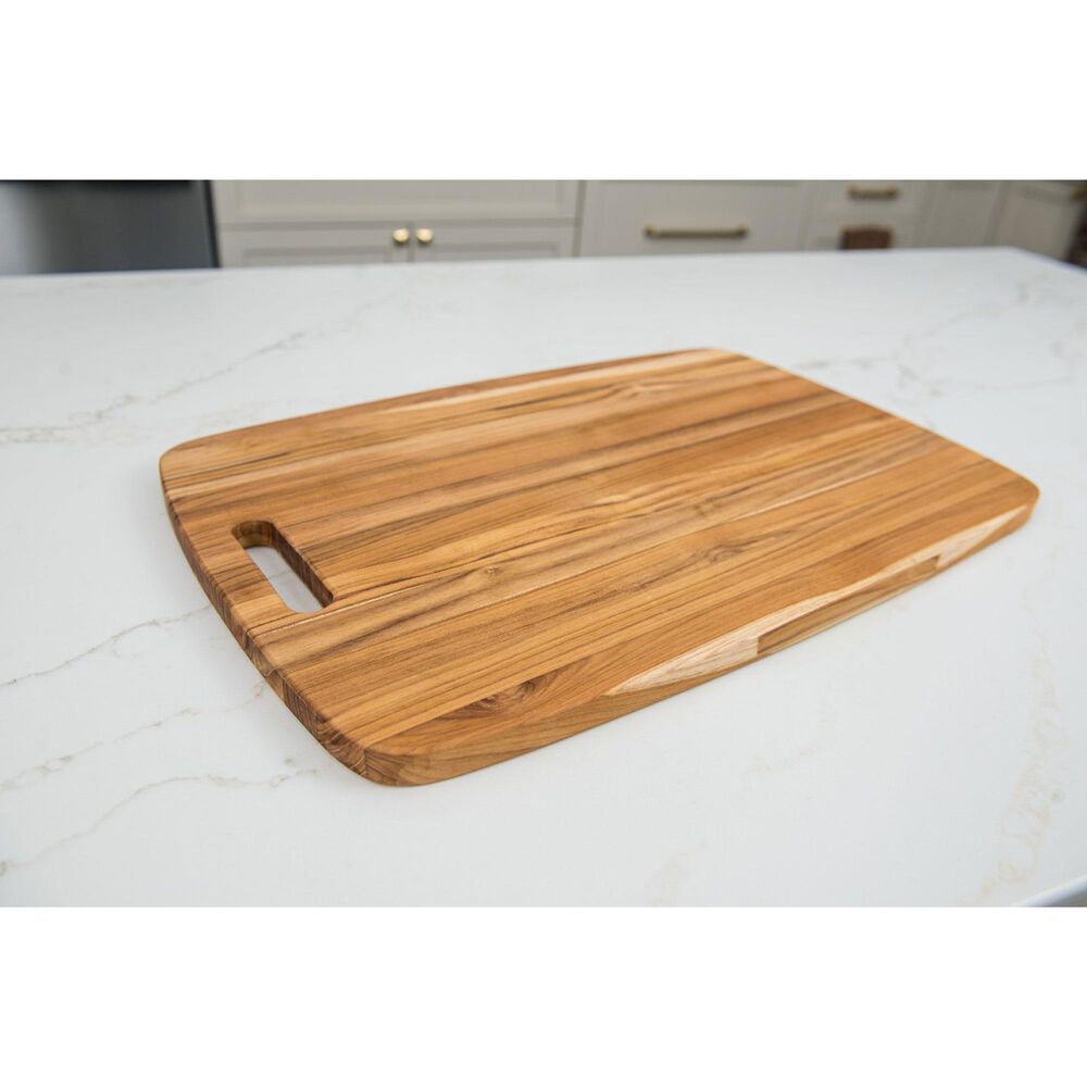 Lipper Teak Oversized Serving Board in Brown, , large
