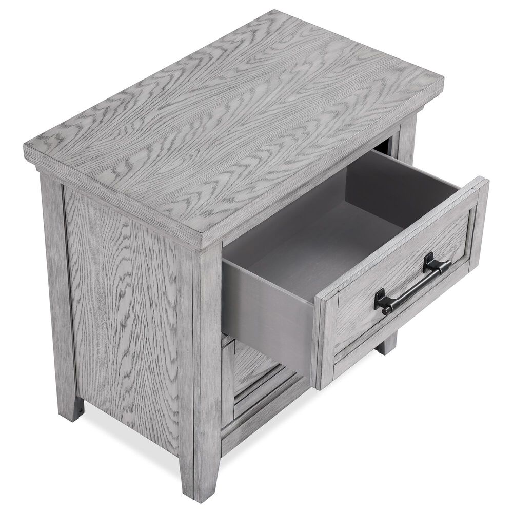 Crown Mark Beckett 2 Drawer Nightstand in Greige, , large