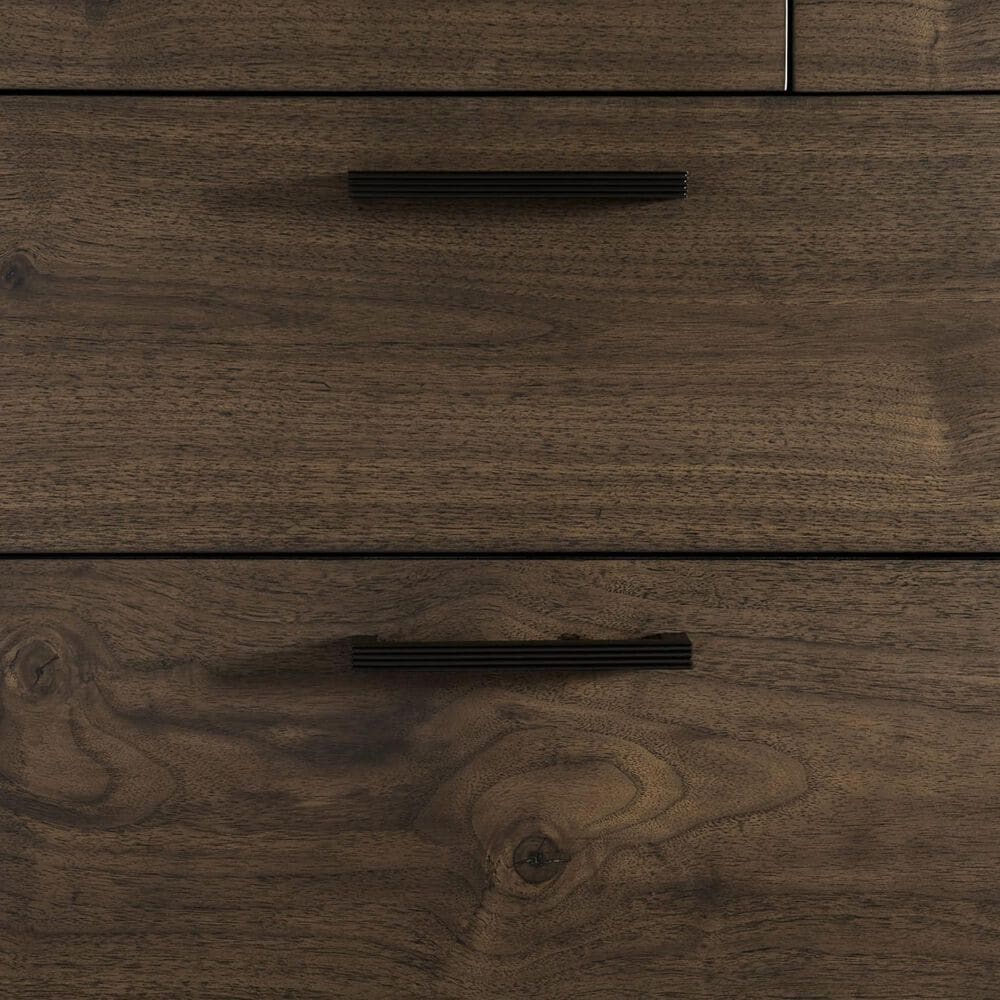 Urban Home Boracay Two Drawer Walnut Nightstand with USB in Wild Oats Brown, , large