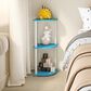 HOMLUX Turn-N-Tube 3-Tier Corner Bookshelf in Light Blue and White, , large