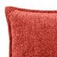 Chanasaya 20" Square Textured Accent Throw Pillow in Rust, , large