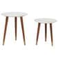 37B Terrace 2-Piece Round Nesting Table in Natural Acacia and White, , large