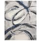 Nourison Brushstrokes 9" x 12" Grey and Navy Area Rug, , large