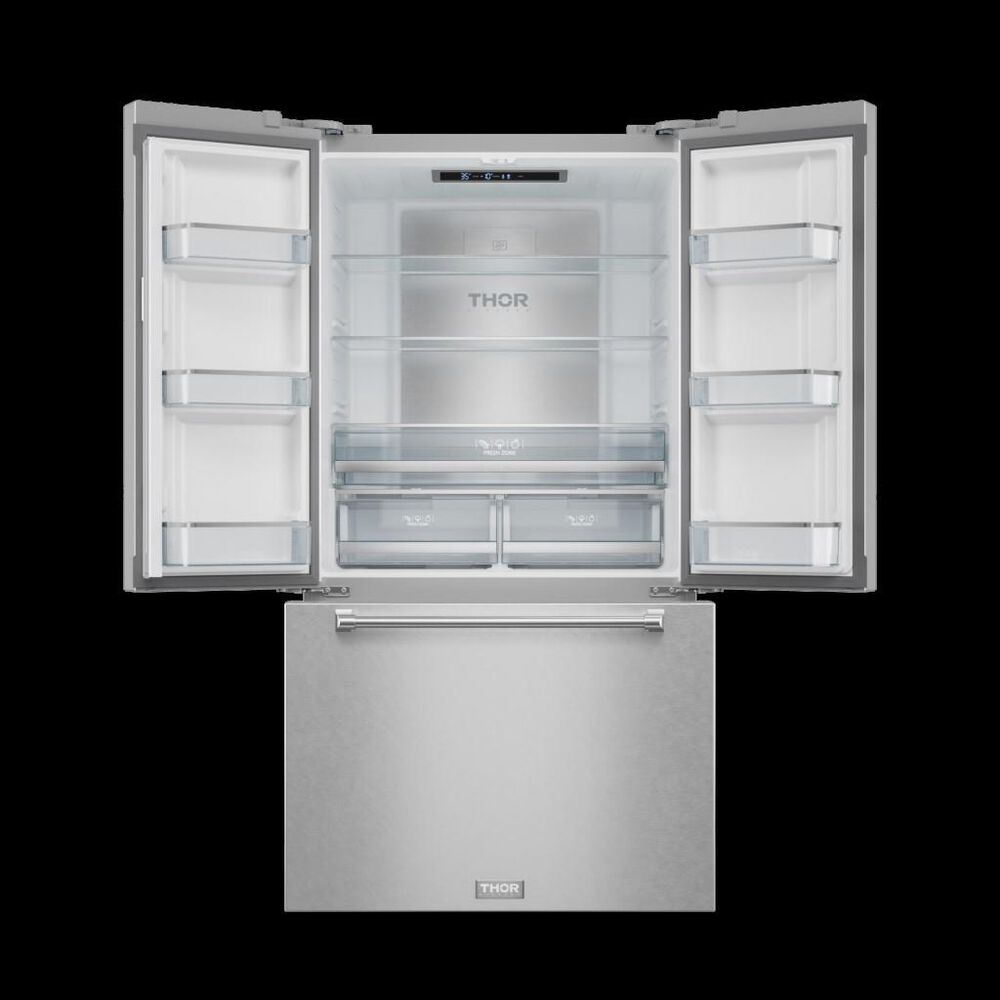 Thor Kitchen Gordon Ramsay 20.3 Cu. Ft. 3-Door French Door Refrigerator in Stainless Steel, , large