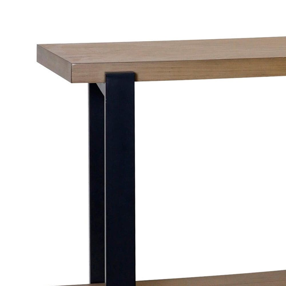 Flair Industries Curved Console Table in Black and Weathered Barn, , large