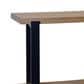 Flair Industries Curved Console Table in Black and Weathered Barn, , large