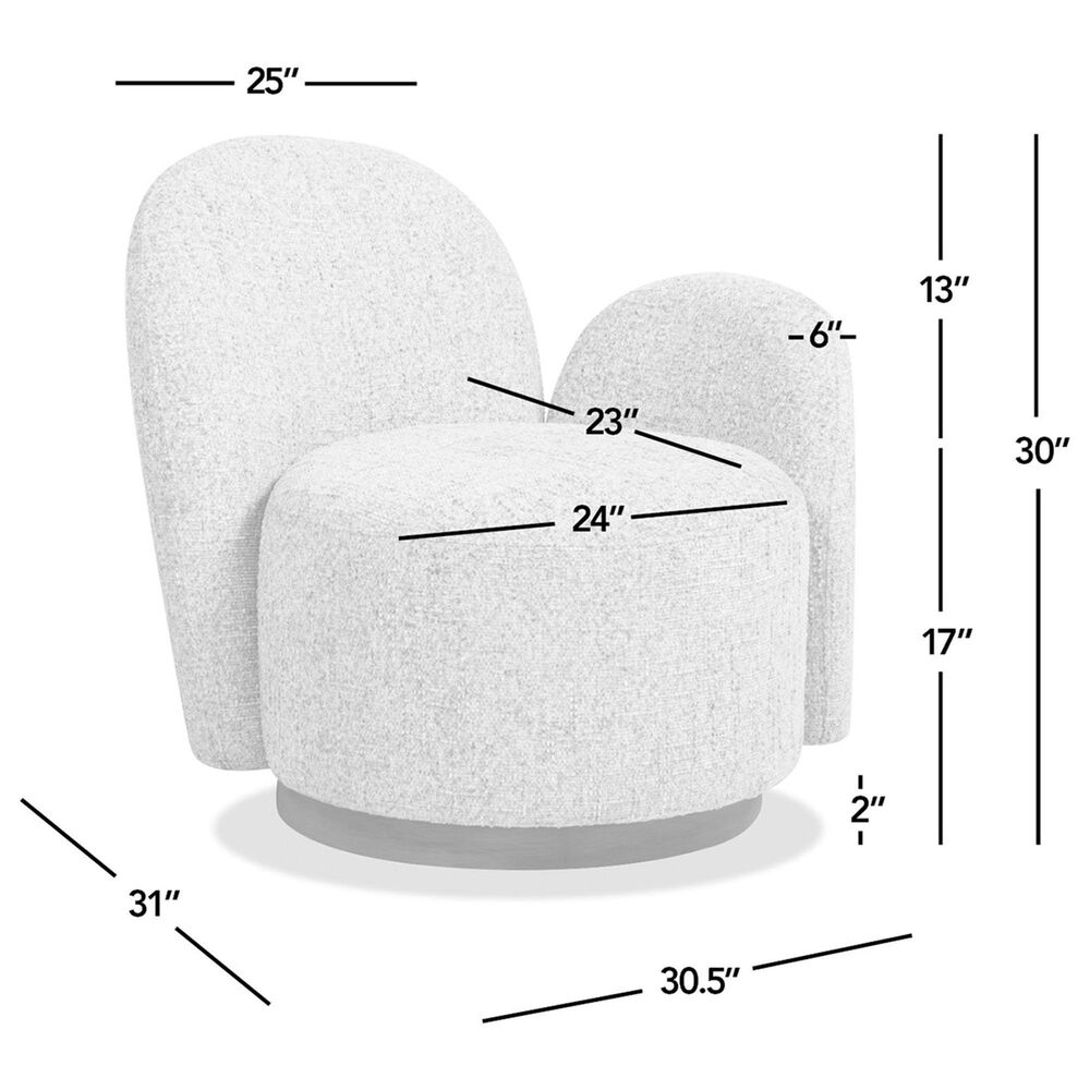 Jennifer Taylor Home Duo Right Arm Facing Swivel Accent Chair in Multi-Greige Beige, , large