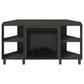 HOMLUX 47" Conner TV Stand with No Heat Electric Fireplace and 4 Open Shelves in Americano, , large