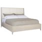 Bernhardt Axiom King Upholstered Panel Bed in Linear Gray, , large