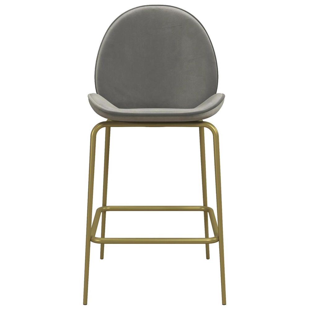 CosmoLiving by Cosmopolitan Astor Upholstered Counter Stool in Light