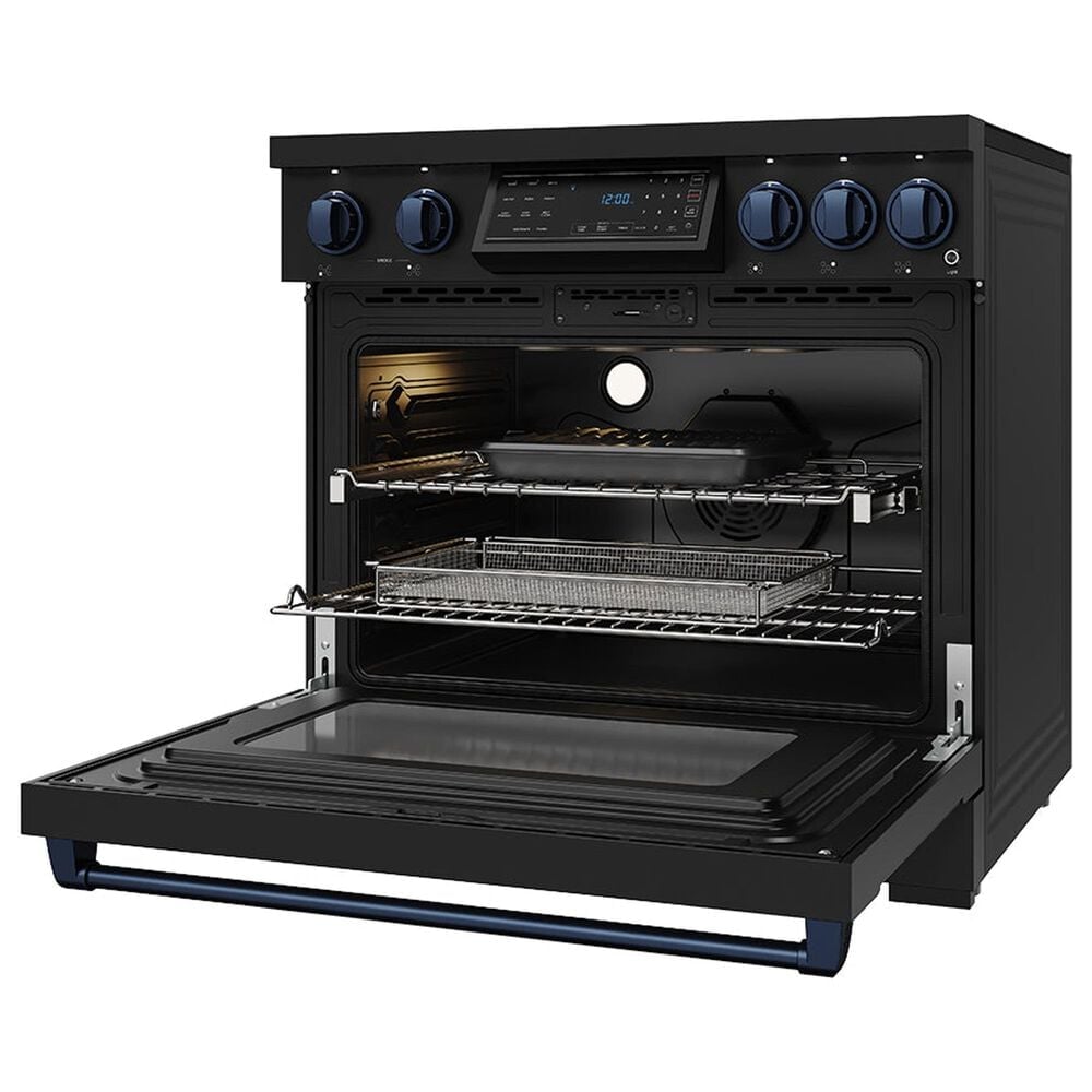 Thor Kitchen Gordon Ramsay 6 Cu. Ft. Professional Induction Range with Blue Handle Kit in Black, , large