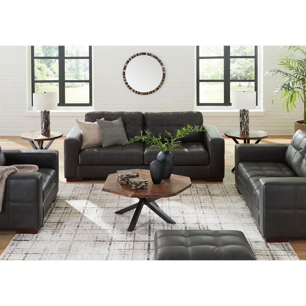 Ashley Luigi Stationary Loveseat in Thunder, , large