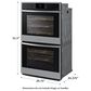 Samsung 30" Double Electric Wall Oven with Convection and Steam Cook in Stainless Steel, , large