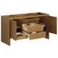 James Martin Hudson 60" Single Bathroom Vanity in Honey Oak with 3 cm Lime Delight Silestone Top and Rectangular Sink, , large