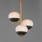 Maxim Lighting Lucerne 3-Light Chandelier in Black and Natural Aged Brass, , large