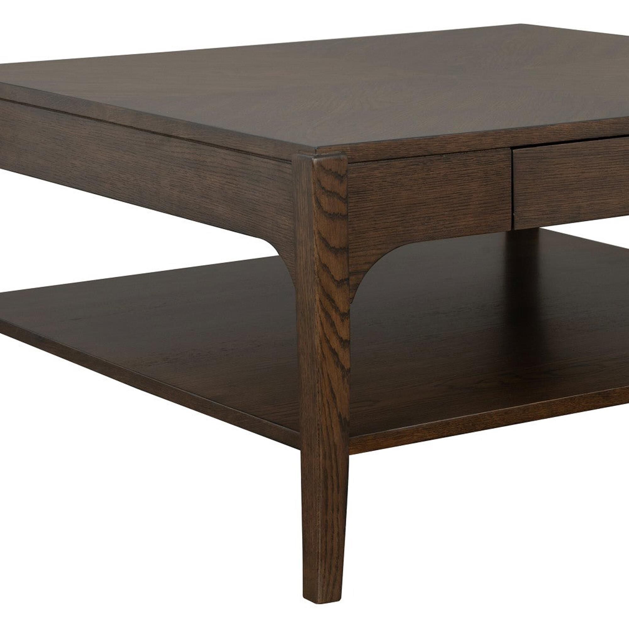 Flexsteel Sylvie Square Coffee Table in Chestnut
