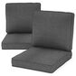 Sunwell Garden 4" Thick Outdoor Cushion Set in Dark Grey (Set of 2), , large