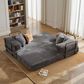 HOMLUX 80" Convertible Modular Sofa Bed in Grey, , large
