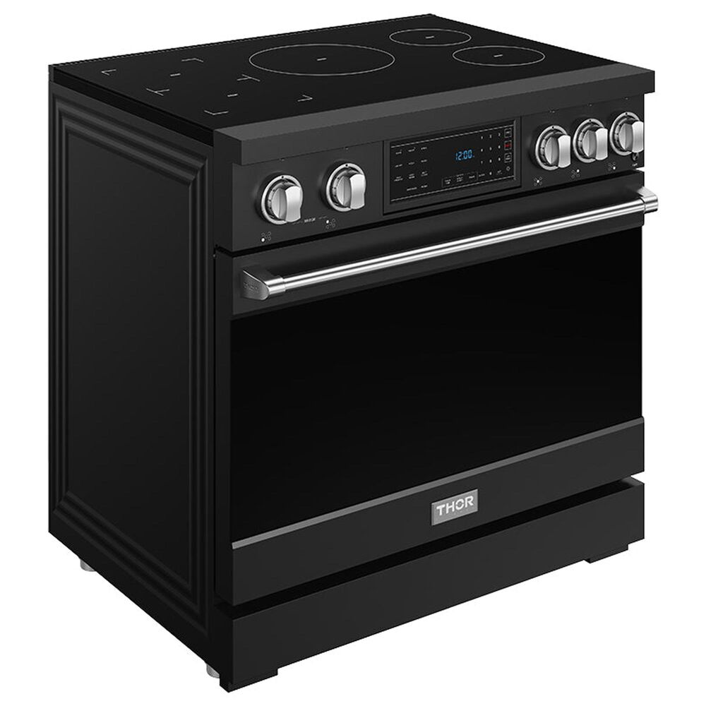 Thor Kitchen Gordon Ramsay 6 Cu. Ft. Professional Induction Range with Stainless Steel Handle Kit in Black, , large