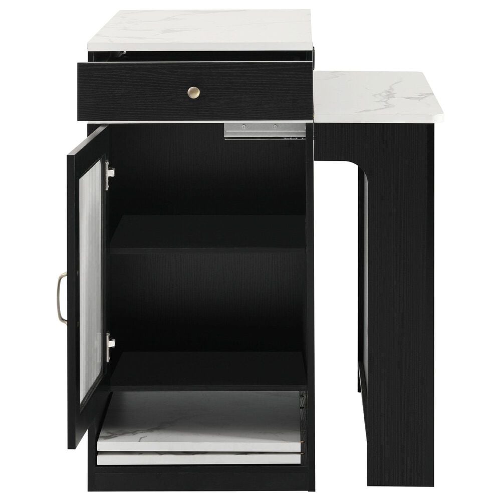 HOMLUX 60" Kitchen Island in Black, , large