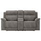 Ashley Next-Gen DuraPella Power Console Loveseat with Power Headrest in Slate, , large