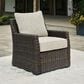 Ashley Brook Ranch 5-Piece Patio Conversation Set in Brown, , large