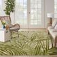Nourison Aloha ALH41 6" x 9" Ivory and Green Indoor/Outdoor Area Rug, , large