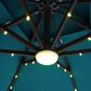 Furniture of America Sahar 8" LED Light Double Top Square Patio Umbrella with Base in Teal, , large