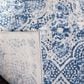 Safavieh Martha Stewart Floral 10" x 13" Cream and Blue Area Rug, , large