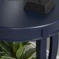 Linon Home Decor Aura Round Side Table in Navy Blue, , large