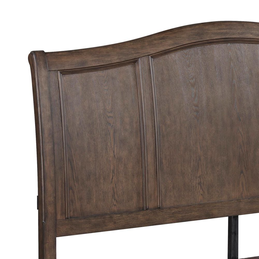 Riva Ridge Oxford Queen Sleigh Storage Bed with Two Nightstands in Cocoa with USB Ports, , large