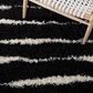 Safavieh Venus Shag VNS603Z 8" x 10" Black and Ivory Area Rug, , large