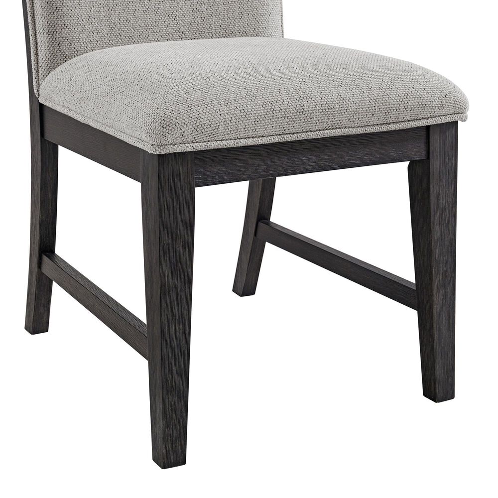 Mayberry Hill Axel Side Chair with Light Grey Upholstery in Espresso, , large