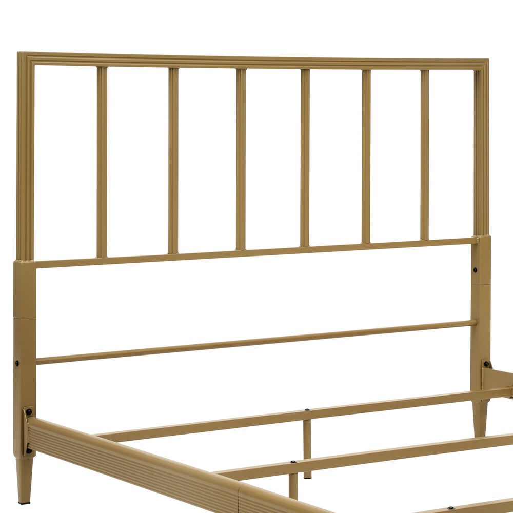 Furniture of America Blair Full Slat Bed in Gold, , large