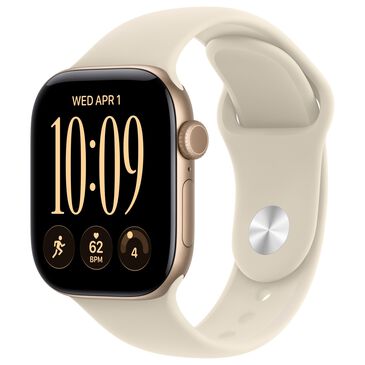 Apple Watch Series 12 (GPS) 42mm Light Gold Aluminum Case with Sand Sport Band - S/M (Pre-Order), , large